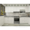 Luxury white shaker style solid wood kitchen cabinet